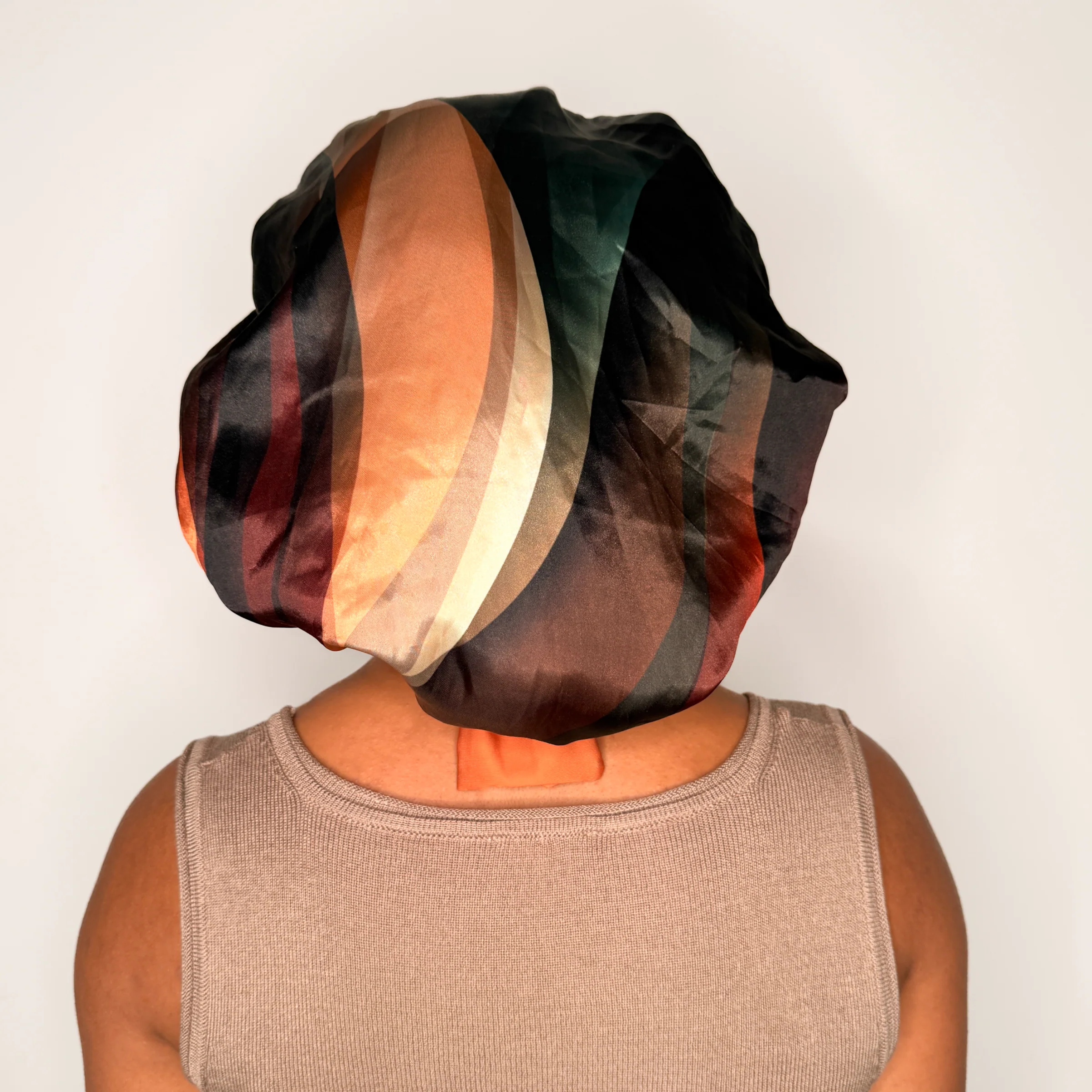 Luxe Satin Bonnet - Limited Edition Cinnamon Swirl Collection - Image 8